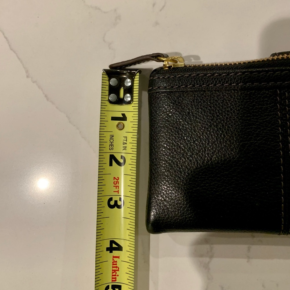 Fossil Ella Clutch, black leather, never used, NWT - Picture 6 of 7